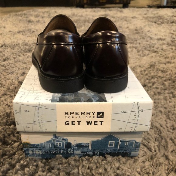 Boys Sperry Burgundy Leather Loafers - Picture 3 of 4